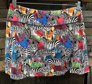 Women’s FULBELLE Zebra Pickleball Tennis Skirt Skirt Size XL *B4